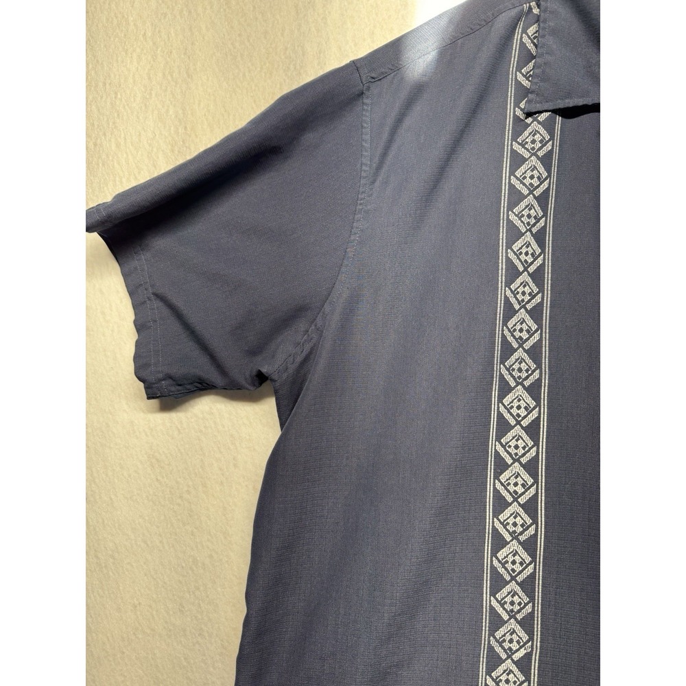 David Taylor Collection Shirt Mens 2XL Blue Button Up Short Sleeve Casual Camp - Picture 2 of 9